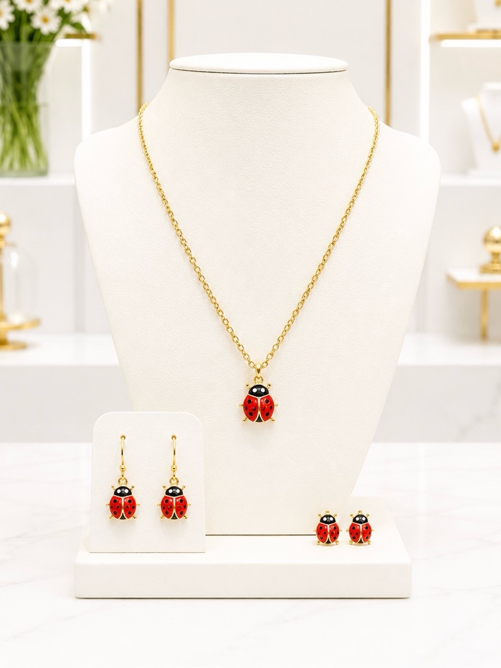 Ladybug Fashion Jewelry Set